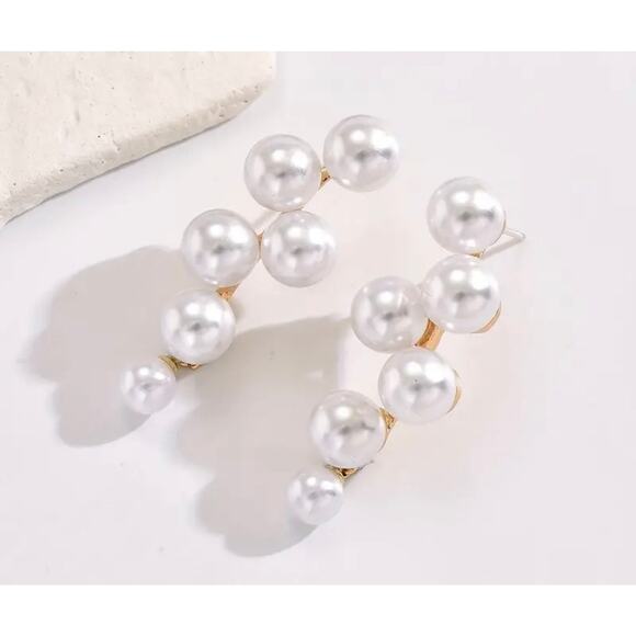Pearl Drop Earrings - Picture 1 of 2
